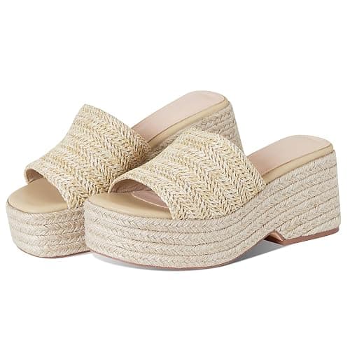 EQAUDES Platform Slip on Espadrille Sandals for Women Summer Wedges Slides -Flatform, Open Toe, Bohemia, Beach, Wedding - Image 1
