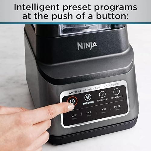 Ninja Professional Plus Blender | Max Power Smoothie Blender, Ice Cream Maker, Frozen Drink Mixer & Margarita Machine | 3 Auto IQ™ Presets, 1400 W, 72oz Total Crushing Pitcher | Dark Grey, BN701 thumbnail 7