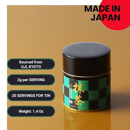 Matcharl Kyoto Uji Matcha Powder - Japanese ceremonial grade Kyoto Uji First Harvest Stone-Milled Green Tea (40g / 1.4oz) TARO - Tin thumbnail 2