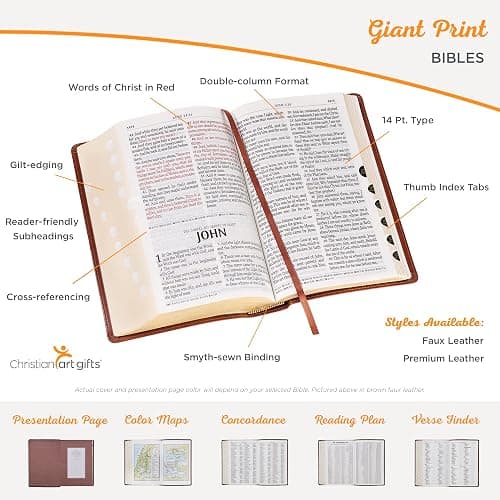 KJV Bible Giant Print Full Size Pink thumbnail 6