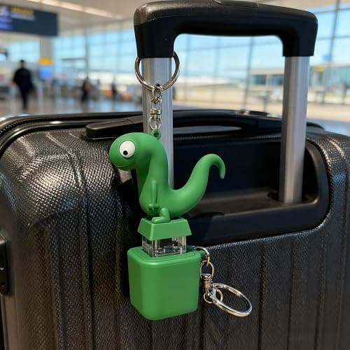 Lizard Button Keychain,Rechargeable Animal Keychains with Sound and Colorful Lights,Fidget Toys Adults Anxiety Relief thumbnail 5