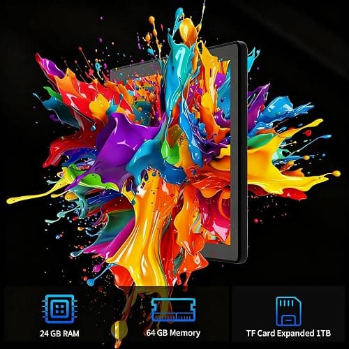 Latest 2025 Upgraded Android Tablet 10.1 Inch with IPS HD Touch Screen, Dual Camera, 64GB Storage 1TB Expansion, 8 in 1 Tablets Kit with Keyboard, Protective Case, Mouse, Stylus, BT 5.4, WiFi 6 thumbnail 2