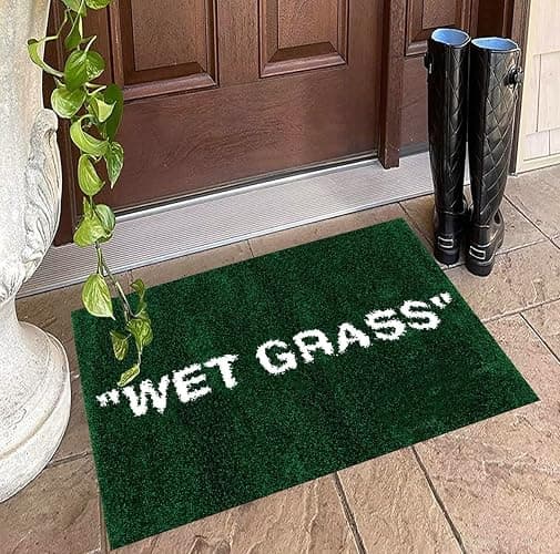 LUXAPE Wet Grass Rug - Tufted Hypebeast Decor - Handmade & Premium - 32 * 20in (80 * 50cm) - Hypebeast Room Decor - Off White Rug - Aesthetic Bape bathmat - Luxape Hypebeast thumbnail 4