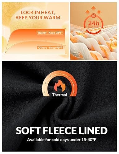baleaf Women's Fleece Lined Pants Winter Thermal Warm Bootcut Flare Leggings Hiking Yoga Pants with Zip Pockets Cold Weather thumbnail 4