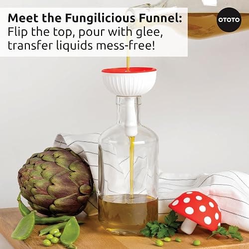 OTOTO Forest Trio Bundle of Beardy, Magic Mushroom, Fun Guy - Gnomes Dish Brush, Fungilicious Kitchen Funnel, Fridge Deodorizer, Mushroom Decor Cute Kitchen Accessories, Unique Mushroom Gnome Gifts thumbnail 3