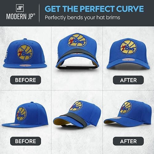 Modern JP Hat Brim Bender (1 PC) - Perfect Hat Curve Band, Steaming Optional Hat Shaper - Easy Snap-on Hat Curver Tool with 9 Brim Curve Options - Black thumbnail 2
