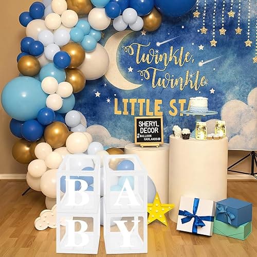 Party Deko Box, Babyparty Deko Box 4er-Pack Transparente Ballonbox mit Vier Buchstaben BABY, Geeignet für Verschiedene Partys (Hochzeiten, Geburtstage, Babypartys) thumbnail 6