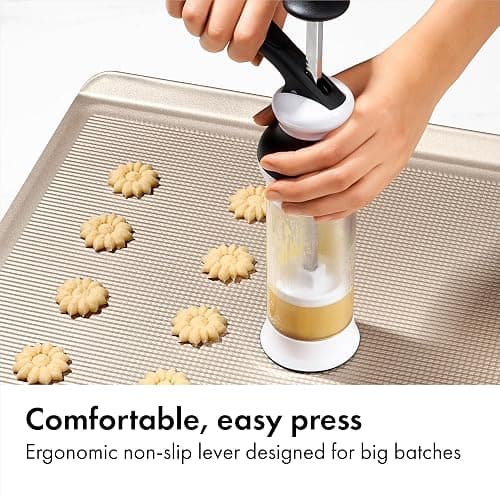 OXO Good Grips 14-Piece Cookie Press Set, Cookie Press with 12 Stainless Steel Disks and Storage Case, Holiday Baking and Everyday Treats, Essential Baking Supplies thumbnail 2