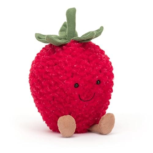 Jellycat Amuseables Strawberry Stuffed Toy, 8 inches - Fruit Plush - Fun Gift Idea - Image 1