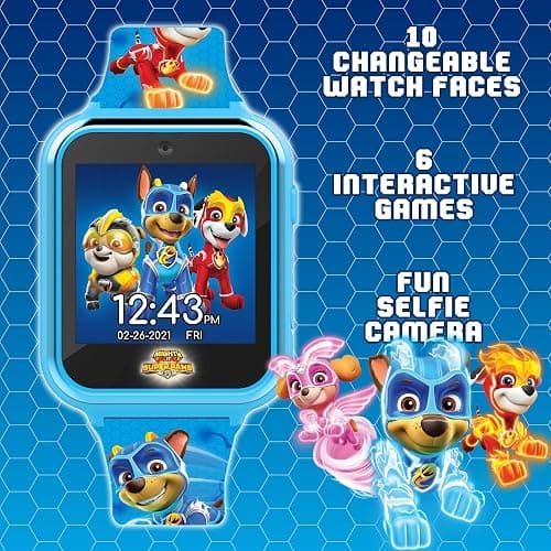 Accutime Paw Patrol Smart Watch with Camera for Kids and Toddlers - Interactive Smartwatch for Boys & Girls Featuring Games, Voice Recorder, Calculator, Pedometer, Alarm, Stopwatch, with USB Cable thumbnail 4