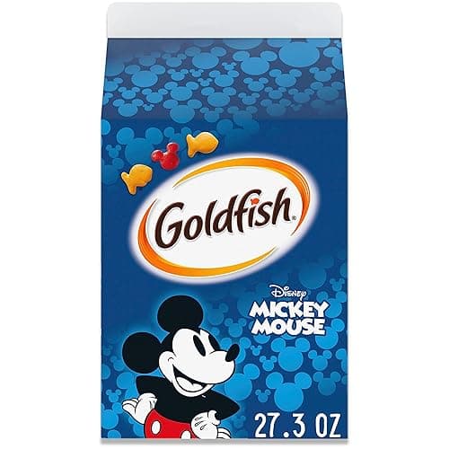 Goldfish Disney Mickey Mouse Cheddar Crackers, Snack Crackers, 27.3 oz carton