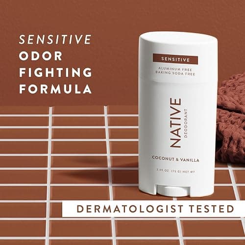 Native Sensitive Deodorant Contains Naturally Derived Ingredients, 72 Hour Odor Control | Deodorant for Women & Men, Aluminum Free with Baking Soda, Coconut Oil and Shea Butter, Coconut & Vanilla thumbnail 7