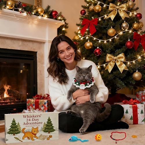 Rubypop Cat Advent Calendar 2025, 24 Days Christmas Countdown Box for Cats with Interactive Toys, Catnip Balls & Feather Wand, Xmas Holiday Gift for Kittens & Cats Lover thumbnail 7
