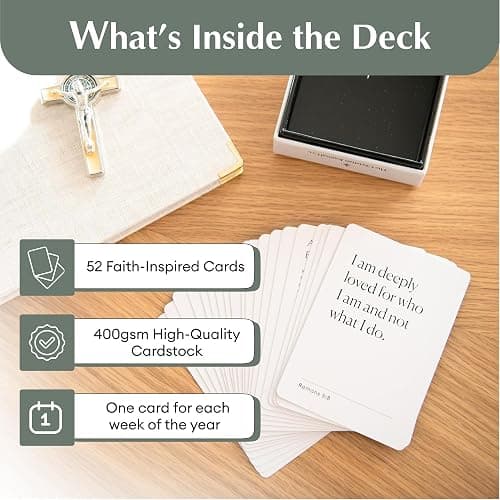 Christian Journal Co. 52 Prayer Cards | Biblical Affirmation Card Deck | Christian Verses for Women & Men | Build Positivity & Deepen Your Faith | Ideal Spiritual Gift | Presented in Quality Box thumbnail 3