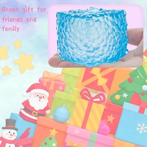 Stress Relief Cube, Novelty Water Cube Texture Squeeze Toy, Slow Rebound Stress Relief Fidget Toy, Squishy Sensory Toy for Anxiety & Relaxation, Unique Desk Fidget for Adults & Kids thumbnail 5