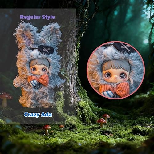 Waicommen Nommi Maymei Dark Forest Series Blind Plush Box, 1PC (1 of 7 Possible Styles), 6 Regular Figure and 1 Hidden Figure, for 15 Years Old and Up Collection, (Pack of 1) thumbnail 4