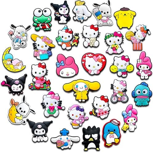 30Pcs Cartoon Charms for Croc Clog Shoes Decoration, Cartoon Game Charms Accessories for Adult - Image 1
