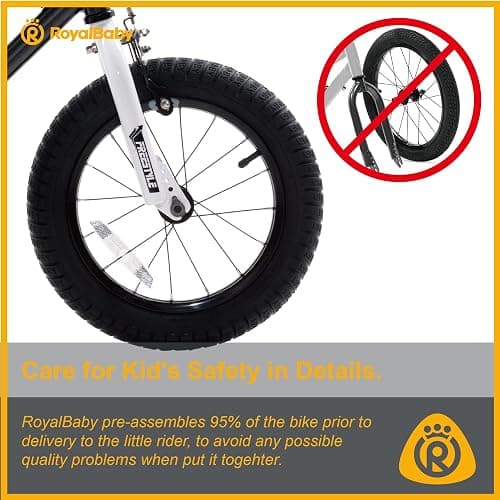 RoyalBaby Kids Bike Freestyle Classic & EZ Balance Pedal Switchable Bicycle, 12 14 16 18 Inch, 3-10 Years Toddler to Big Kids thumbnail 9