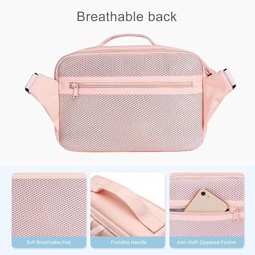 MOSISO Camera Shoulder Bag Case Crossbody Sling Purse, DSLR/SLR/Mirrorless Compact Padded Photography Handbag with Rain Cover Compatible with Canon/Nikon/Sony Cameras and Lenses, Pink thumbnail 8