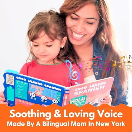 Coco Learns Spanish Vol. 2 — Interactive Sound Board Book for Toddlers 1-3, Bilingual English & Spanish Songs & Music, Talking Musical Book, Musical Toy Gift for Babies & Kids thumbnail 5
