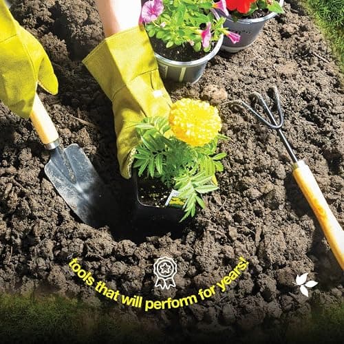 Gardening Tools Set of 10 - Complete Heavy Duty Garden Tools Set with Fashion Handbag - Durable Gardening Supplies Kit Ideal Garden Gifts for Women thumbnail 2