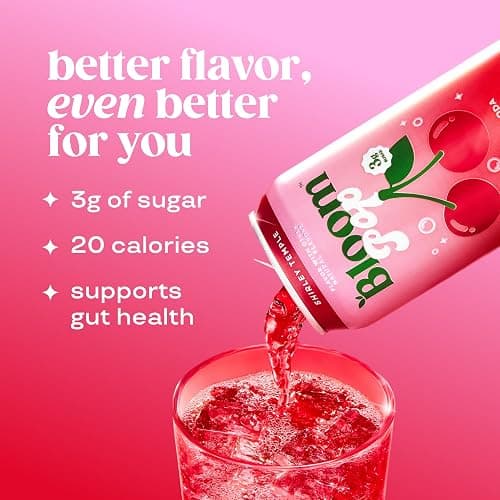 Bloom Pop Prebiotic Soda 12 Pack, Variety Pack, 12oz Cans | Soda for Gut Health, Low Calorie, No Caffeine, Healthy Soft Drink Alternative thumbnail 4