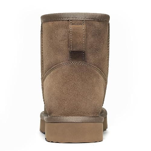 KIDMI Women's Classic Genuine Suede Mini Boots Fuzzy Snow Booties with Fur Lined thumbnail 6