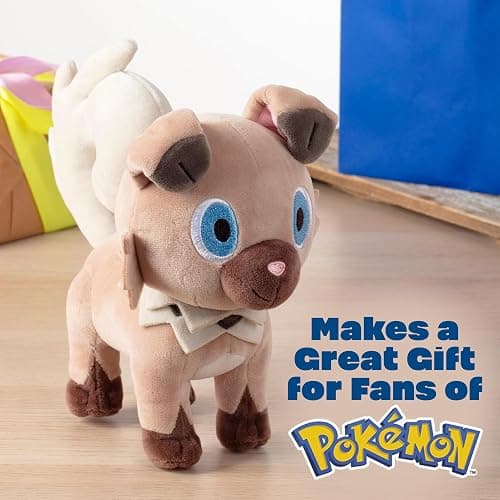 Pokémon 8" Rockruff Plush - Officially Licensed - Generation 7 Sun and Moon Figure - Authentic Soft Stuffed Animal Dog Toy - Holiday Christmas Stocking Stuffer Gift for Kids, Boys, Girls - 2+ thumbnail 5