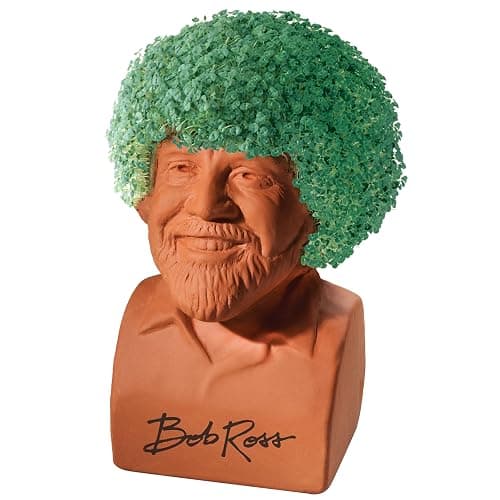 Chia Pet Bob Ross with Seed Pack, Decorative Pottery Planter, Easy to Do and Fun to Grow, Novelty Gift, Perfect for Any Occasion thumbnail 3