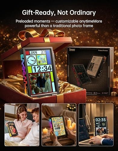 Divoom TimesFrame – 10.1" WiFi 6 Digital Picture Frame & Smart Desk Display, No Subscription | 64GB | Send Photos, Videos & AI Styles + Live Widgets (Weather, Calendar, etc)–Perfect Personalized Gift thumbnail 3