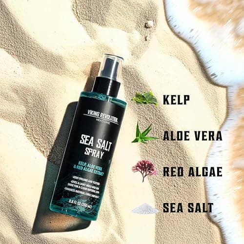 Viking Revolution Sea Salt Spray for Men - Hair Texturizing Spray with Kelp, Aloe Vera and Red Algae Extract - Surf Sprays to Add Volume and Texture for Men and Women Beach Hair - 8.8oz thumbnail 2