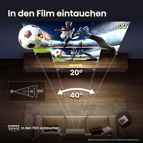Hisense 100E7NQ 254 cm (100 Zoll) Fernseher, 4K UHD, QLED, HDR10, HDR10+ decoding, HLG, Dolby Vision Atmos, 144Hz VRR, Smooth Motion, Bluetooth, Alexa Built-in, VIDAA Voice, Schwarz [2025] thumbnail 9