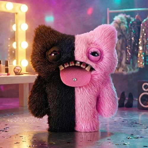 Fuggler Baddies Fuggs 9 Inch Plush Collectible Toy (Wide Eyed Weirdo) by ZURU Featuring Funny Ugly Monster Designs with Fierce Attitude, Bold Style, Unsettling Expressions thumbnail 2