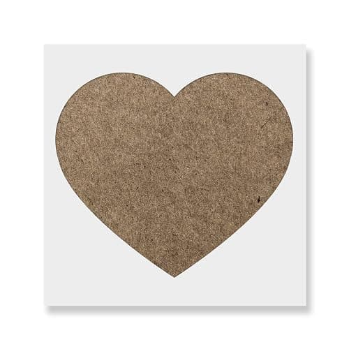 Valentine's Heart Stencil - Love Heart Art Shape - Image 1
