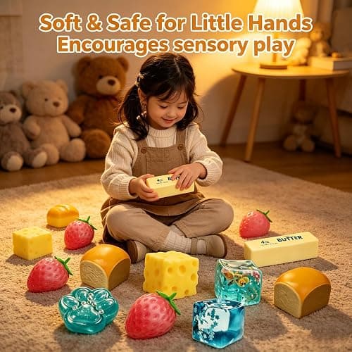 8 PCS Squishy Mystery Fun Box, Squishy Box Set Cute Butter, Dumpling, Strawberry, Realistic Shaped Squeezes Balls, Squeeze Slow Rising Stress Relief Soft Cute Anxiety Gifts Party Favor (#A) thumbnail 8