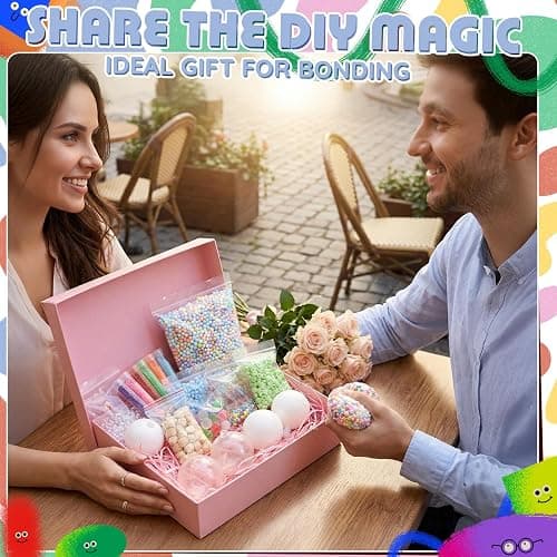 Suncalla DIY Ball Making Kit Easy DIY 24 TPR Blank Ball Shells, Rotundity | 12 Fillers, Create Asmr Anxiety Relief Kit, Handmade Balls, Self Care Gifts for Adult Making Pressure Balls thumbnail 6