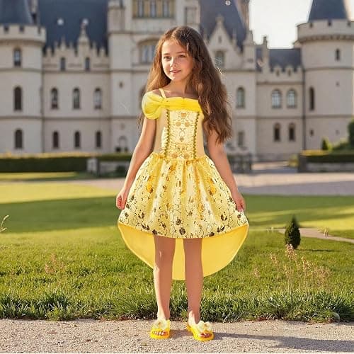 Meland Princess Dress Up for Girls 3-6, Dress Up Clothes with Princess Shoes Toy, Christmas Birthday Gift for Toddlers Girls thumbnail 4