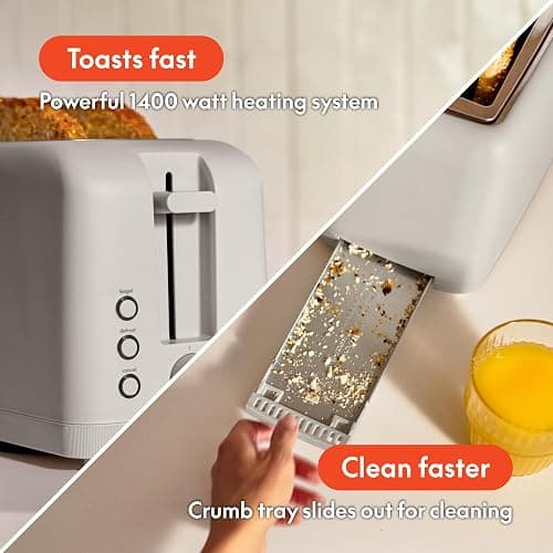 Bella 4 Slice Toaster - 4 Slice - Oatmilk thumbnail 5
