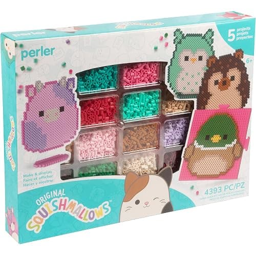 Perler Squishmallows Fused Bead Activity Kit with 5 Unique Patterns, Finished Project Sizes Vary, Multicolor 4393 Pieces - Squishmallows thumbnail 7