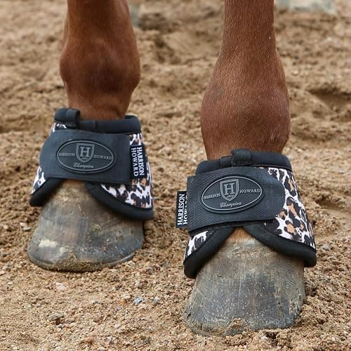 Harrison Howard Horse Bell Boots Overreach Bell Boots No-Turn Bell Boots for Horse-Durable Protective Hoof Boot thumbnail 2