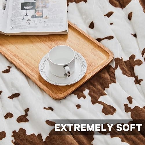 RUJIPO Cow Print Heated Electric Blanket Twin Size,62X84 Brown Heating Blanket with 10 Heats Levels & 8 Hours Auto Off,Highland Cow Fleece Sherpa Blankets Warmer Gifts for Women Adults Couch,Washable thumbnail 8