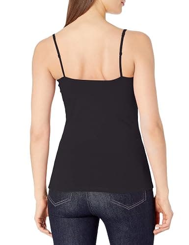 Amazon Essentials Women's Slim-Fit Camisole, Pack of 4 - X-Small - Black/Navy/Red/White thumbnail 3