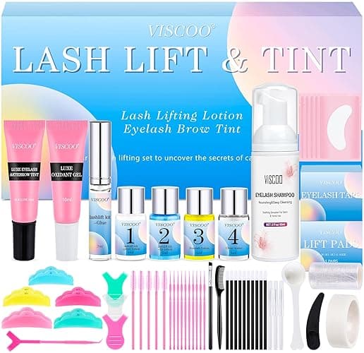 Eyelash Lift and Tint Kit, Professional Eyelash Perm Kit At Home Salon, Effective Eyelash Eyebrow Curling Set - Image 1