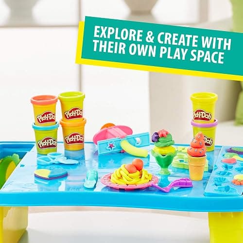 Play-Doh Play 'n Store Table Toy, 25+ Accessories, 8 Cans of Assort. Colors, Back to School Classroom Supplies, Kids Arts & Crafts, Preschool Toys, Ages 3+ (Amazon Exclusive) thumbnail 3