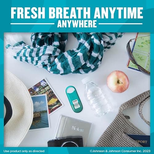 Listerine Cool Mint Pocketmist, Oral Care Mist for Fresh Breath, Non-Aerosol Sugar-Free Bad Breath Refresher Spray to Kill 99% of Bad Breath Germs, Portable, Cool Mint Flavor, 1 Pack of 2 Sprays thumbnail 7
