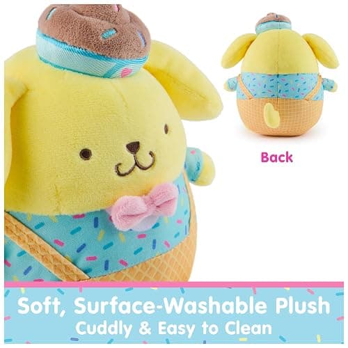 GUND Sanrio Hello Kitty and Friends Pompompurin Ice Cream Plush, Stuffed Animal for Ages 1 and Up, Yellow, 6” thumbnail 6
