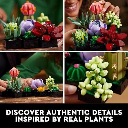 LEGO Botanicals Succulents - Artificial Indoor Plant Building Set for Home, Kitchen, Desk Decor Adults Ages 18+ - Gift for Birthdays - 10309 thumbnail 5