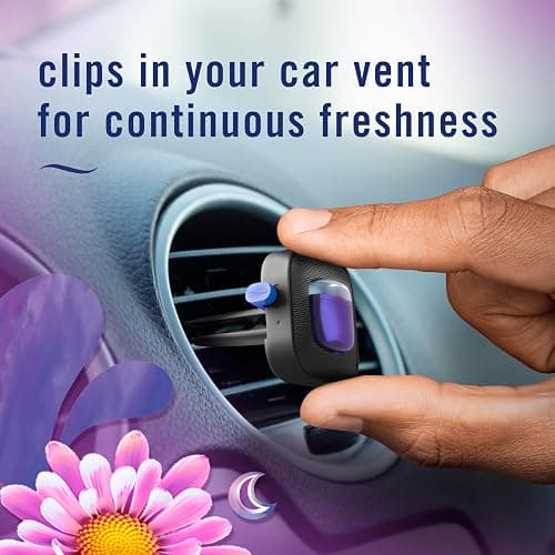 Febreze Car Air Freshener Vent Clip Gain Moonlight Breeze Scent, .07 oz. Car Vent Clip, Pack of 3 and Stay-Fresh Storage Case thumbnail 5
