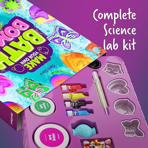 Dan&Darci Bath Bomb Making Kit for Kids - Kid Crafts Science Project - Gifts for Girls and Boys - Craft Activity Gift for Age 6, 7, 8, 9, 10, 11 & 12 Year Old Girl - Makes 10 Baths Bombs Fizzies thumbnail 2