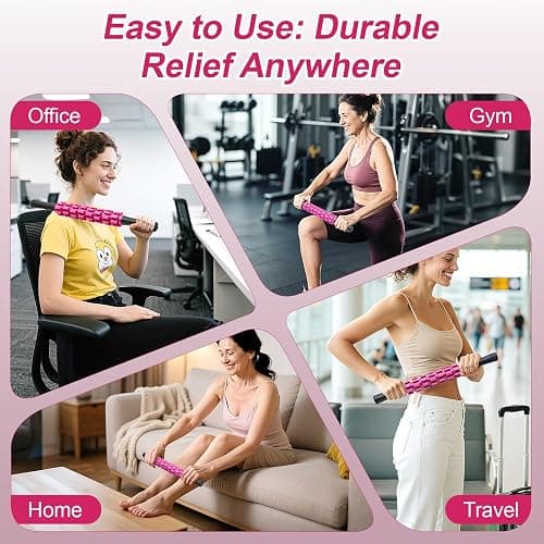 ZanLLW Muscle Roller Stick, Muscle Roller, Liposuction Massage Roller for Lymphatic Drainage, Massager Stick for Relief Muscle Soreness, Trigger Points, Help Exercise Runner Legs, Back Recovery thumbnail 5